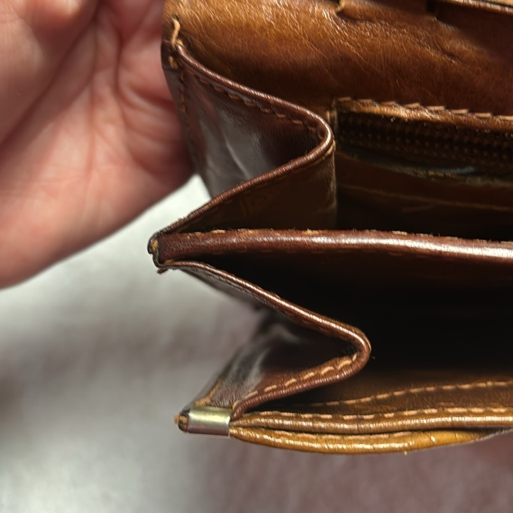 Vintage adpel genuine leather clutch. Made in Italy. - Picture 15 of 16